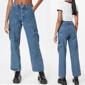 Urban Outfitters BDG Skate Jeans Cargo 27 Pockets Elastic Waist